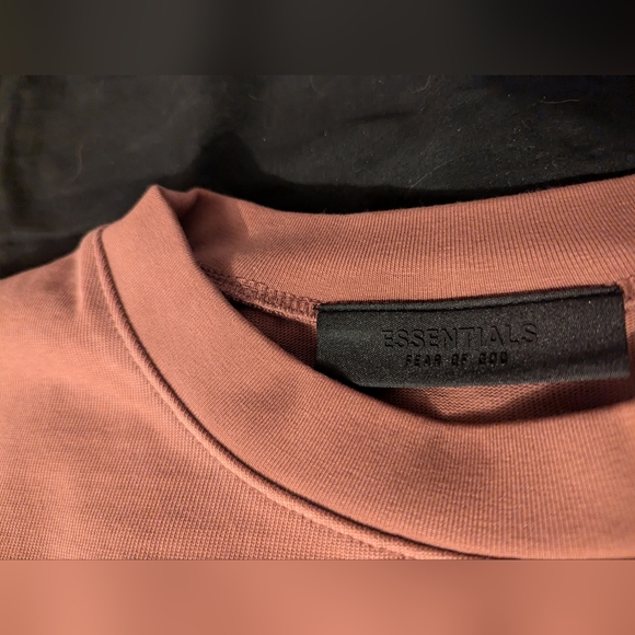 Essentials Fear of God, crimson, long sleeve heavy crewneck shirt - Picture 5 of 8